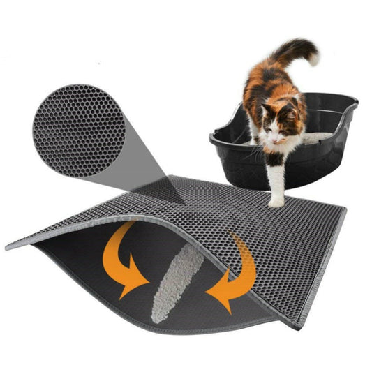 Almohadilla de Arena para Gatos con Filtro de Seguridad